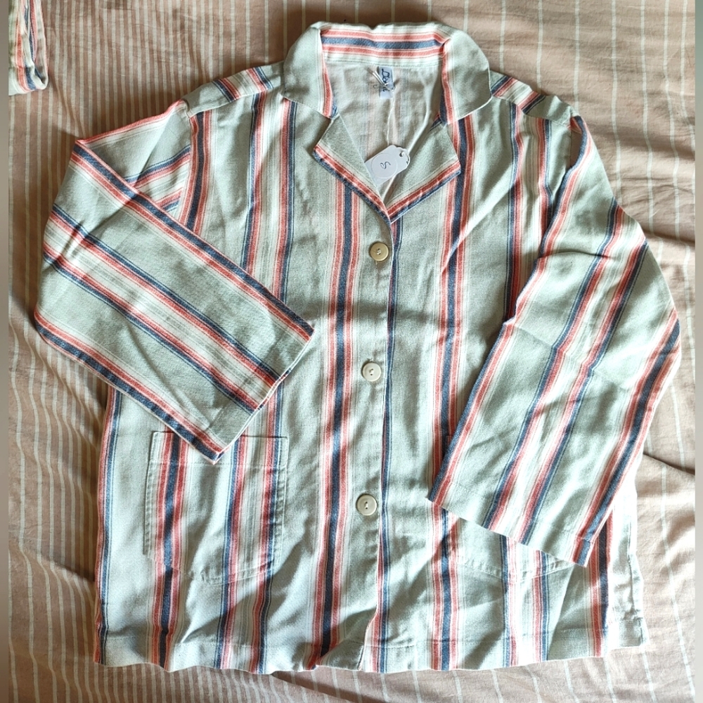 NWT Domi Striped Multicolor PJ Set